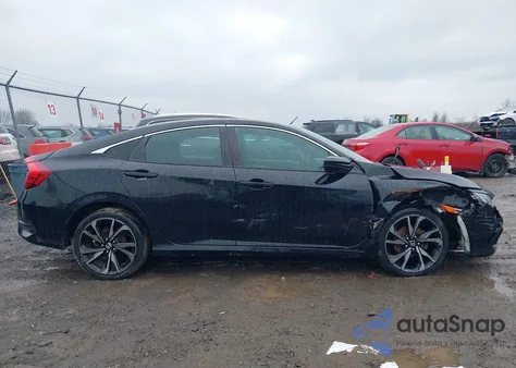 2020 Honda Civic Sport z USA, uszkodzony, nr VIN 2HGFC2F8XLH512134